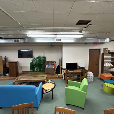 Library Furniture for our Kids area donated from other Kansas Libraries